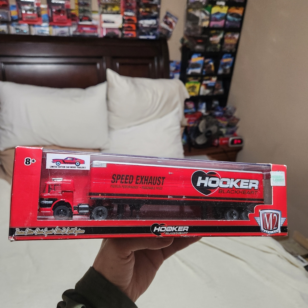 M2 Hooker Hauler with an exclusive Mustang included inside the trailer as well